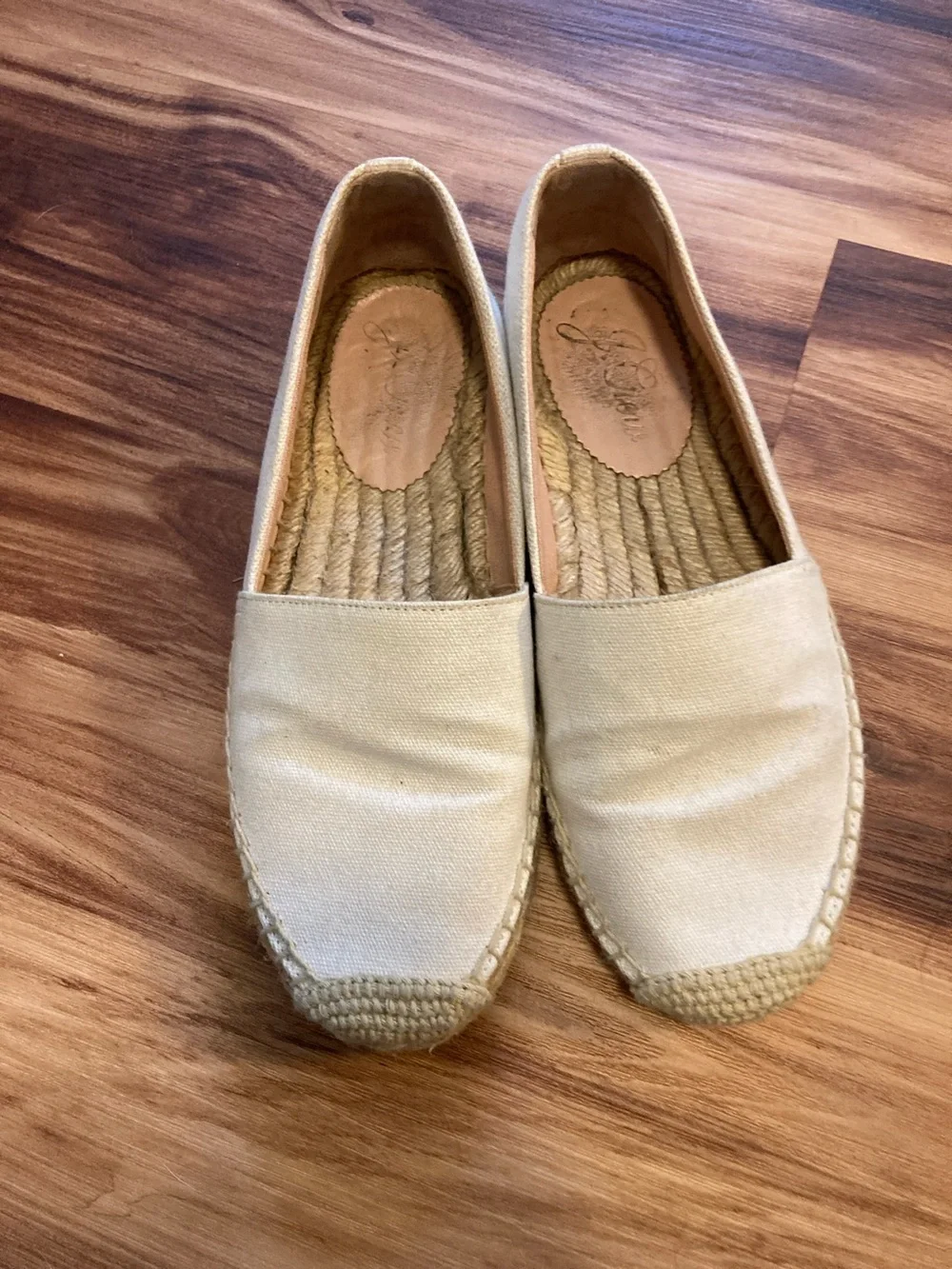 J. Crew Cream Canvas Espadrille Flats